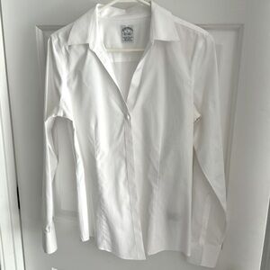 Brooks brothers white collared shirt